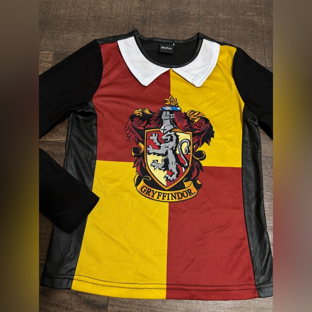 HARRY POTTER Gryffindor Long Sleeve Top Girls M/L Halloween Party Costume. - Picture 5 of 9